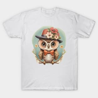 owl wearing a hat and a bow tie T-Shirt